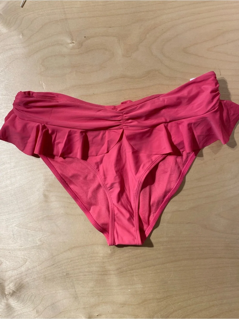 Time and Tru Hot Pink Swim Bottoms with Ruffle Detail XL (16-18) (RG)
